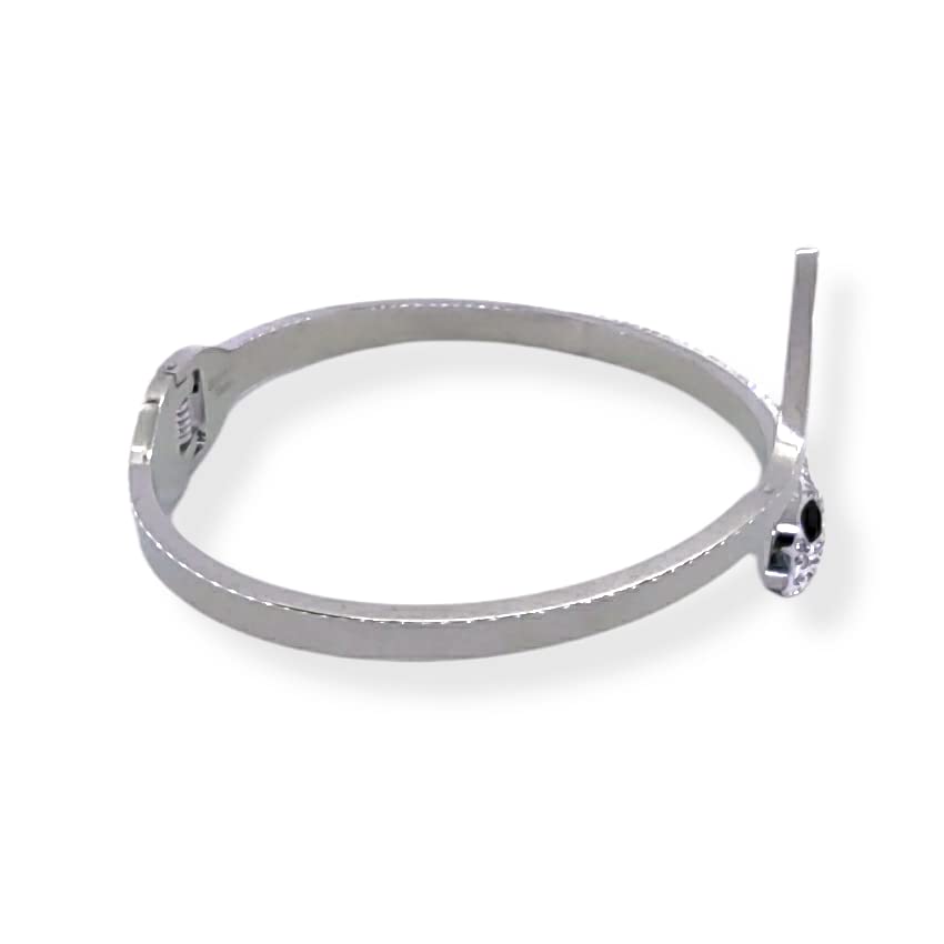 Habibi Jewels Bracciale brillantini Acciaio da donna con serpente zirconi modello rigido a manetta braccialetto ragazza Idea regalo Gioiello Bijoux