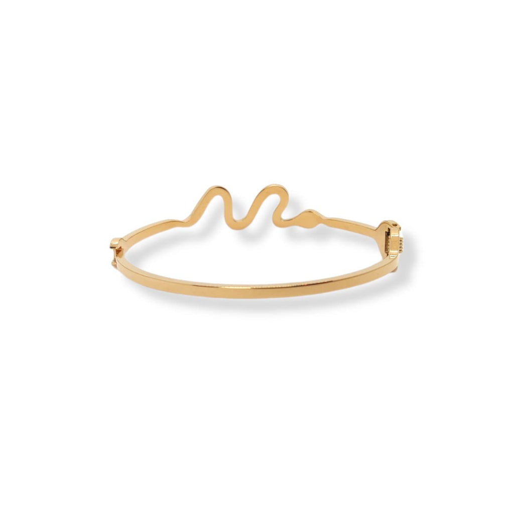 Habibi Jewels Bracciale in Acciaio Inox rigido da donna colore rosa rosé con serpente zirconi modello a manetta braccialetto ragazza bracelet for woman
