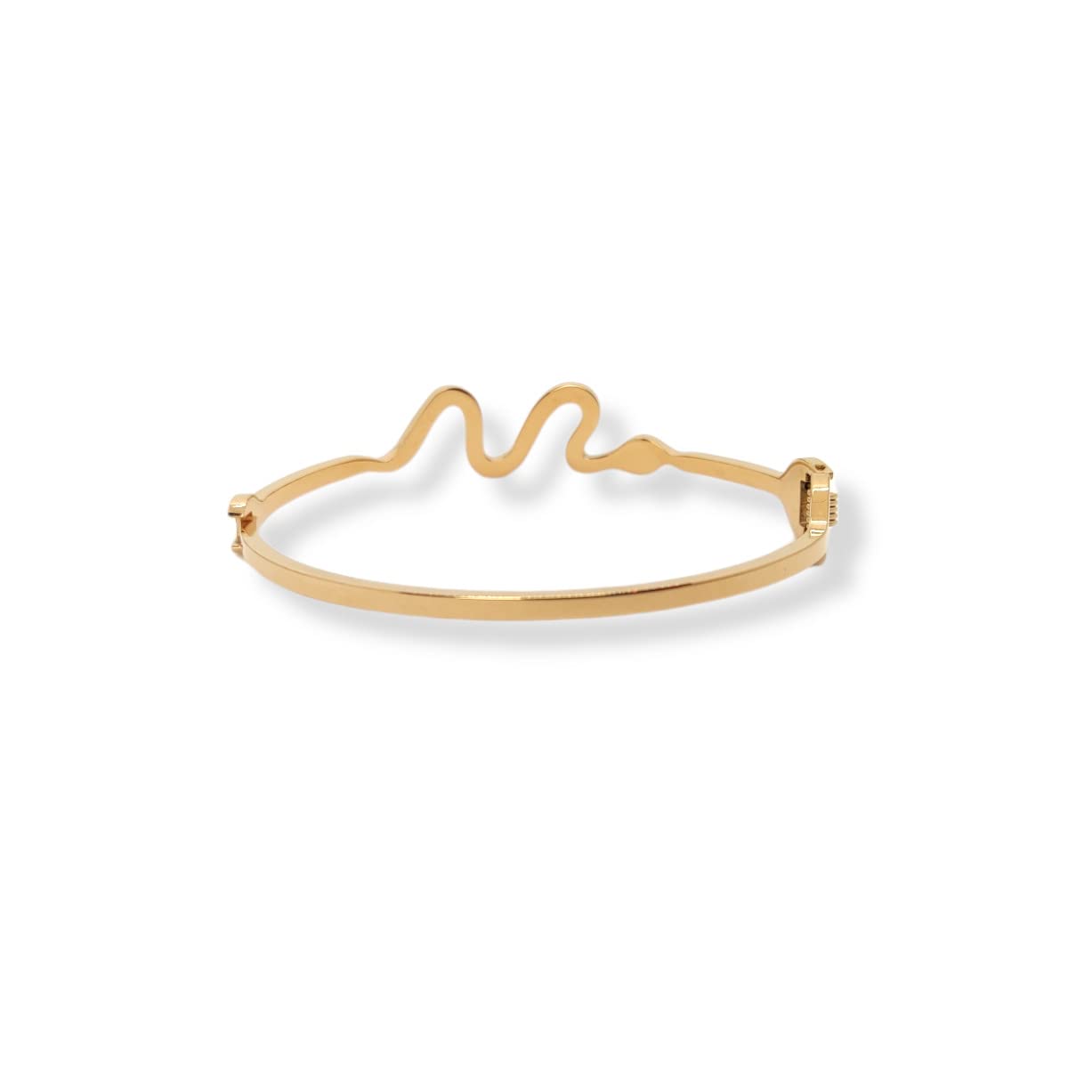 Habibi Jewels Bracciale in Acciaio Inox rigido da donna colore rosa rosé con serpente zirconi modello a manetta braccialetto ragazza bracelet for woman