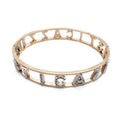 Bracciale STICAZZI in Acciaio Inox Modello Rigido da Donna con Scritta Zirconi Bianchi Color Oro Rosa Rosé Braccialetto Chiusura a Manetta Regalo Compleanno Laurea Onomastico Addio Al Nubilato