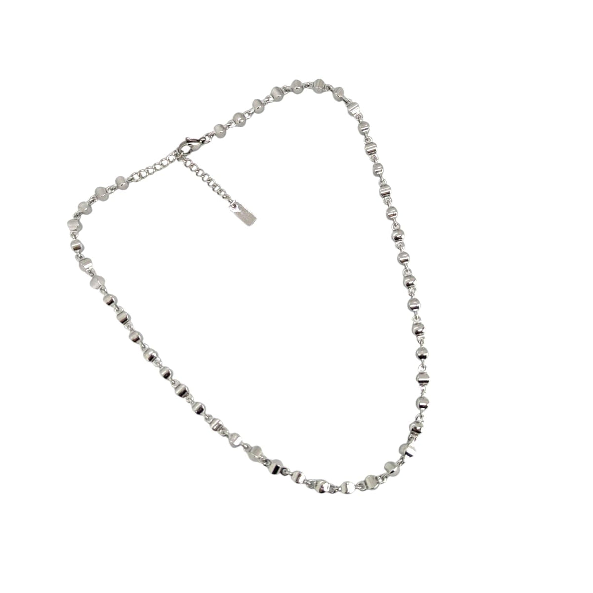 Habibi Jewels Collana da Donna in Acciaio Modello Catena con Sfere Schiacciate Ideale per Occasioni Speciali Idea Regalo Ragazza Compleanno Festa della Mamma Natale