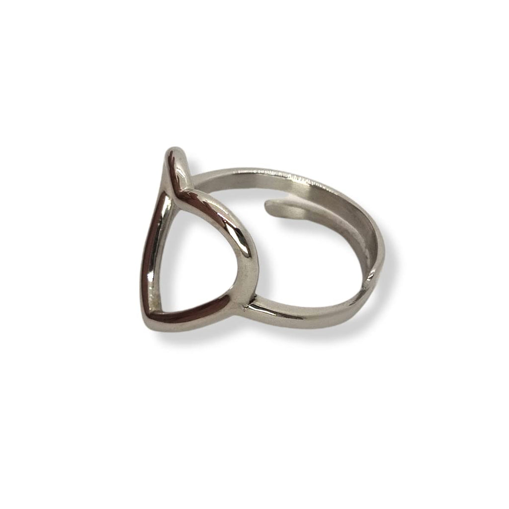 Habibi Jewels Anello da Donna in Acciaio a forma di Cuore Regolabile Ring for Woman Idea Regalo Festa della mamma Festa della donna compleanno Natale
