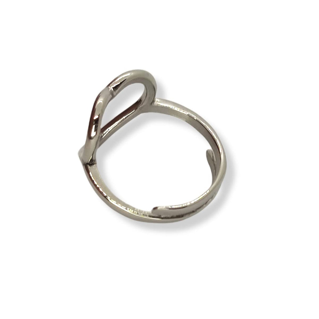 Habibi Jewels Anello da Donna in Acciaio a forma di Cuore Regolabile Ring for Woman Idea Regalo Festa della mamma Festa della donna compleanno Natale