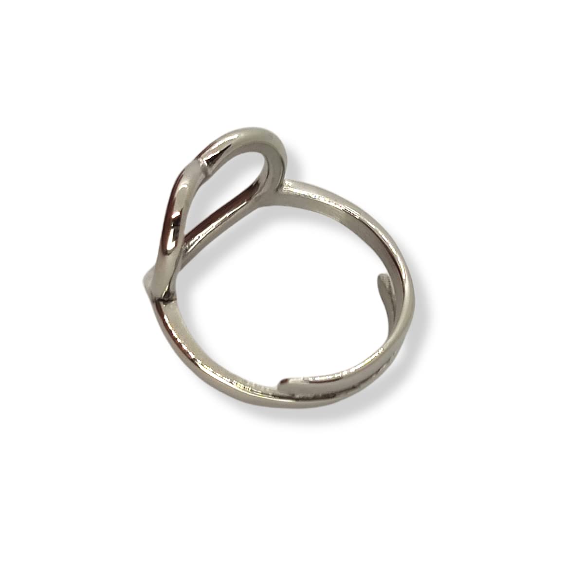 Habibi Jewels Anello da Donna in Acciaio a forma di Cuore Regolabile Ring for Woman Idea Regalo Festa della mamma Festa della donna compleanno Natale