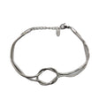 Habibi Jewels Bracciale Nodo D'Amore in Acciaio Silver Argentato da Donna Intrecciato Design Elegante Regolabile Idea Regalo Ragazza Compleanno Festa della Mamma Natale