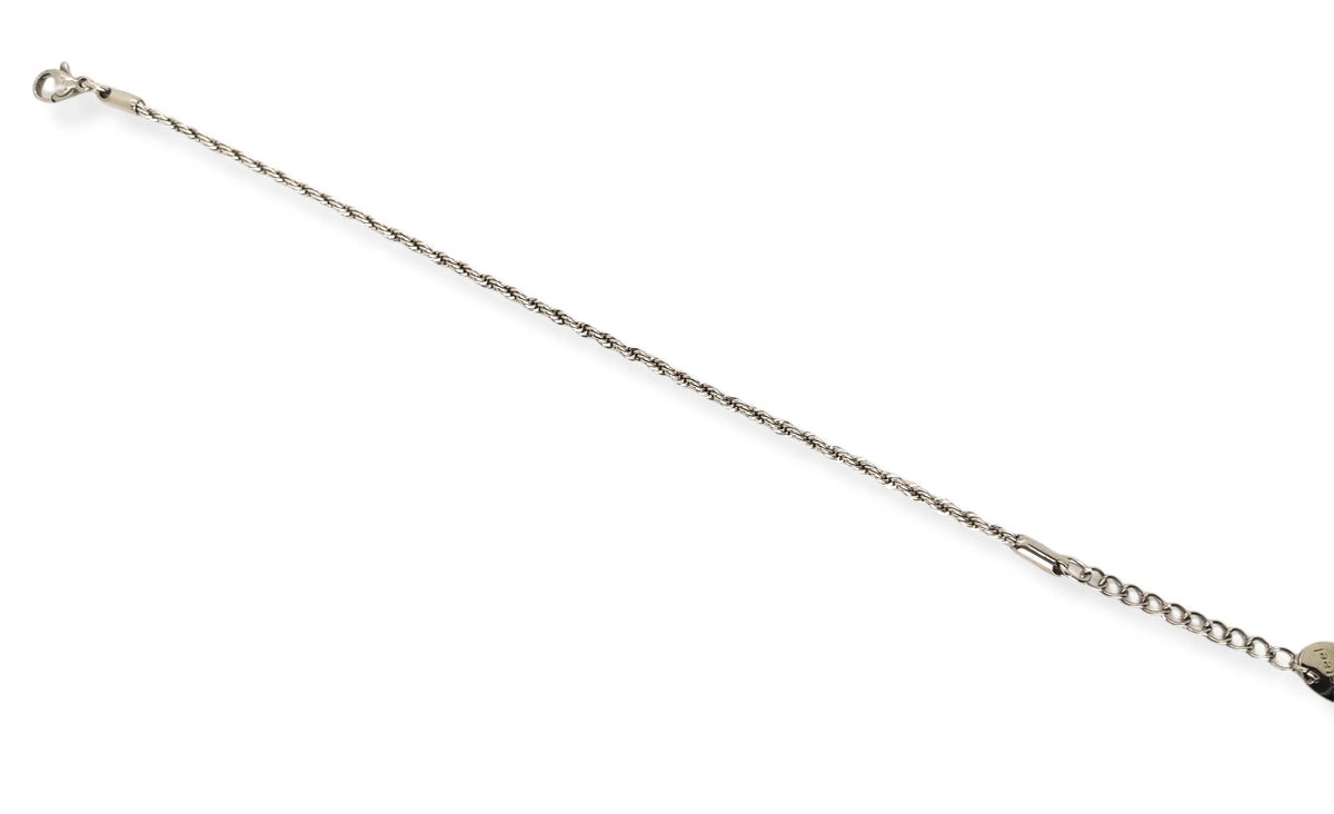 Habibi Jewels Bracciale da Uomo Donna in Acciaio Modello Catena Corda Intrecciata Torcione Braccialetto Idea Regalo Festa del Papà Compleanno Laurea