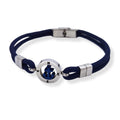 Habibi Jewels Bracciale Ancora Uomo in Acciaio e Cordino Blu con Chiusura ad Incastro Braccialetto Navy Idea Regalo Festa del Papà Compleanno Laurea