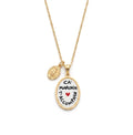 Habibi Jewels Collana con Ciondolo Ca' Maronn T' Accumpagn in Acciaio Gold Dorato Portafortuna Scaramantica Charm Napoletano Idea Regalo