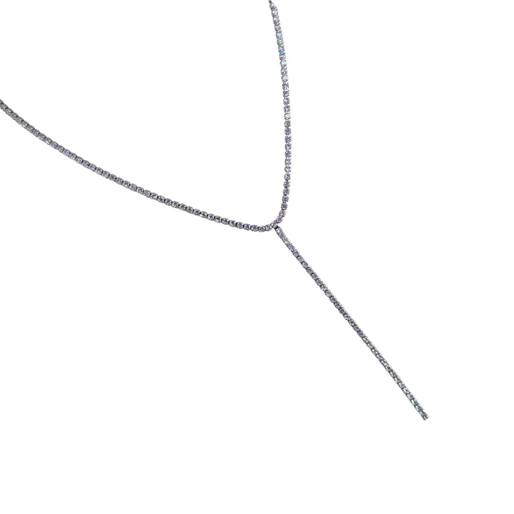 Habibi Jewels Collana Tennis da Donna in Acciaio Tempestata di Brillantini Modello a Y Ideale per Occasioni Speciali Idea Regalo Ragazza Compleanno Festa della Mamma Natale