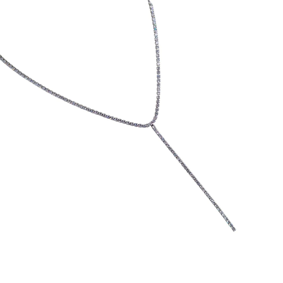 Habibi Jewels Collana Tennis da Donna in Acciaio Tempestata di Brillantini Modello a Y Ideale per Occasioni Speciali Idea Regalo Ragazza Compleanno Festa della Mamma Natale
