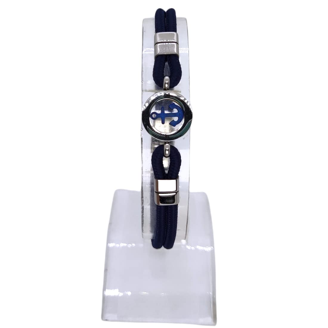 Habibi Jewels Bracciale Ancora Uomo in Acciaio e Cordino Blu con Chiusura ad Incastro Braccialetto Navy Idea Regalo Festa del Papà Compleanno Laurea
