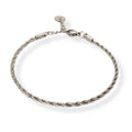 Habibi Jewels Bracciale da Uomo Donna in Acciaio Modello Catena Corda Intrecciata Torcione Braccialetto Idea Regalo Festa del Papà Compleanno Laurea