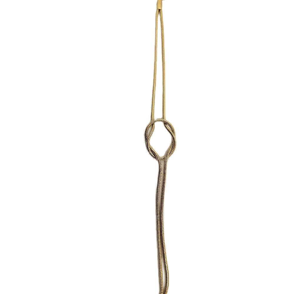 Habibi Jewels Bracciale Nodo D'Amore in Acciaio Gold Dorato da Donna Intrecciato Design Elegante Regolabile Idea Regalo Ragazza Compleanno Festa della Mamma Natale