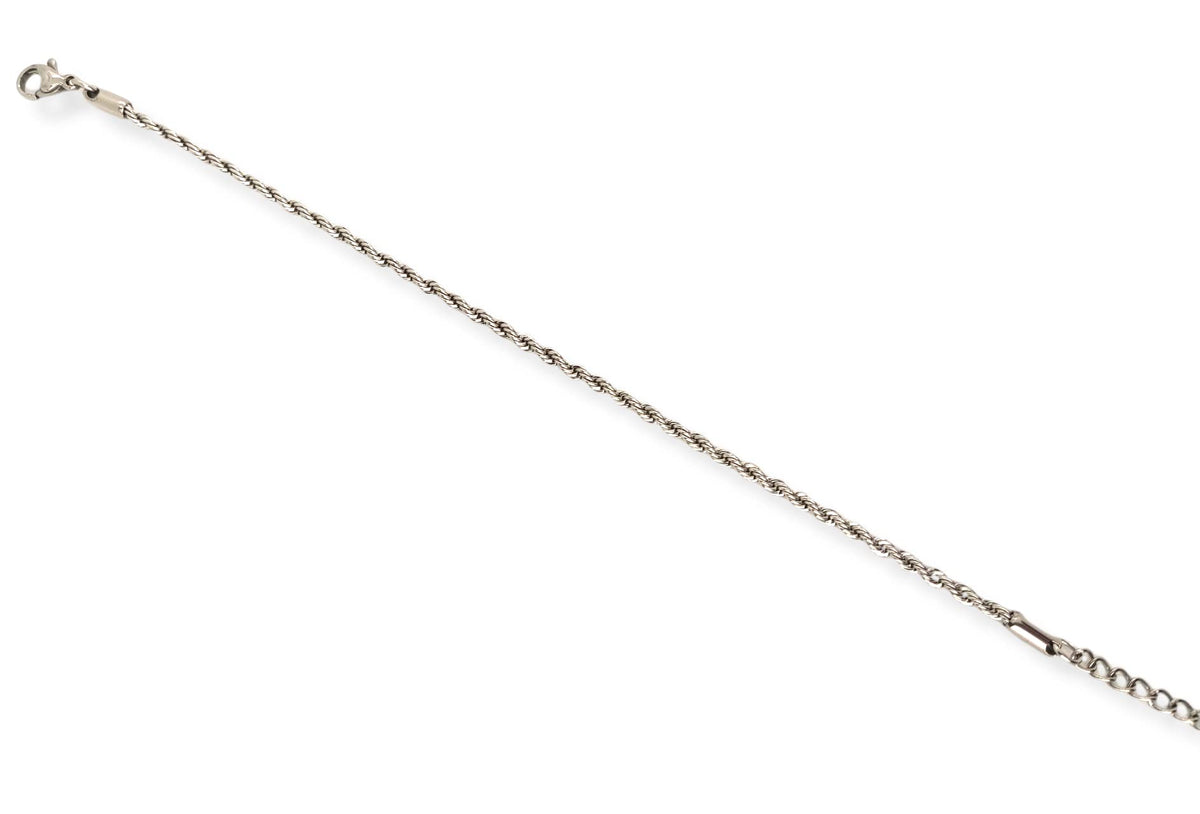Habibi Jewels Bracciale da Uomo Donna in Acciaio Modello Catena Corda Intrecciata Torcione Braccialetto Idea Regalo Festa del Papà Compleanno Laurea