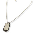 Habibi Jewels Collana in acciaio da uomo con targhetta militare nera e acciaio necklace man targhette piastrina piastrine Sport Idea Regalo Compleanno Amore Amicizia