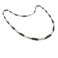 Habibi Jewels Collana da Uomo in Acciaio Modello Maglia a Rombo Colore Acciaio e Nero Chiusura a Moschettone Idea Regalo Festa del Papà Compleanno Laurea