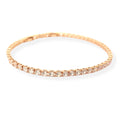 Habibi Jewels Bracciale Tennis Donna in Acciaio Color Oro Rosa Rosé con Strass Bianchi Brillantini Braccialetto Idea Regalo Compleanno Laurea