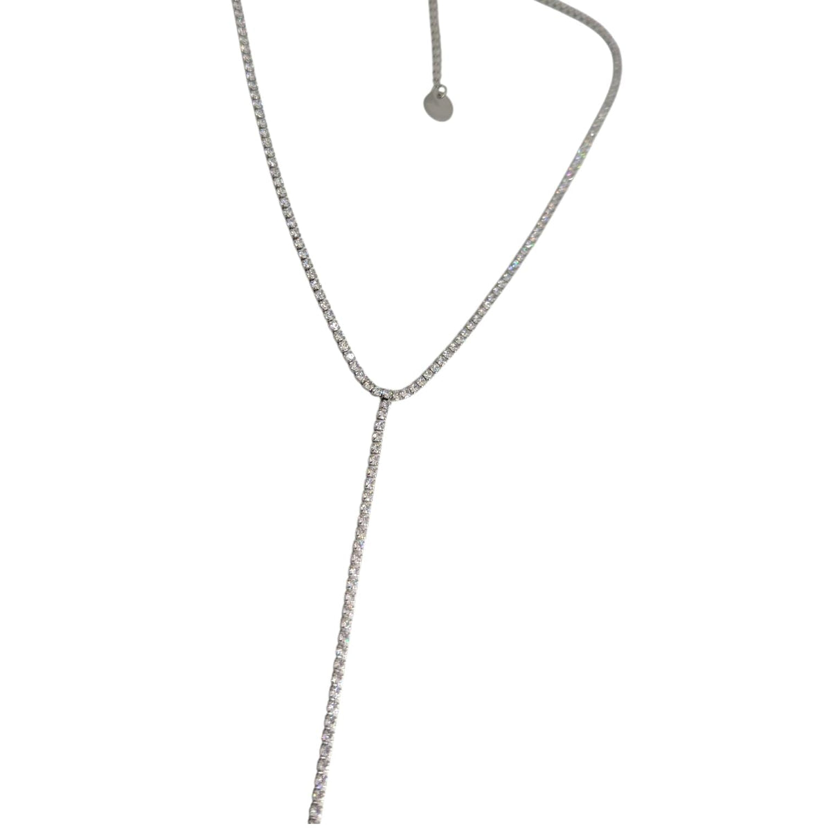 Habibi Jewels Collana Tennis da Donna in Acciaio Tempestata di Brillantini Modello a Y Ideale per Occasioni Speciali Idea Regalo Ragazza Compleanno Festa della Mamma Natale
