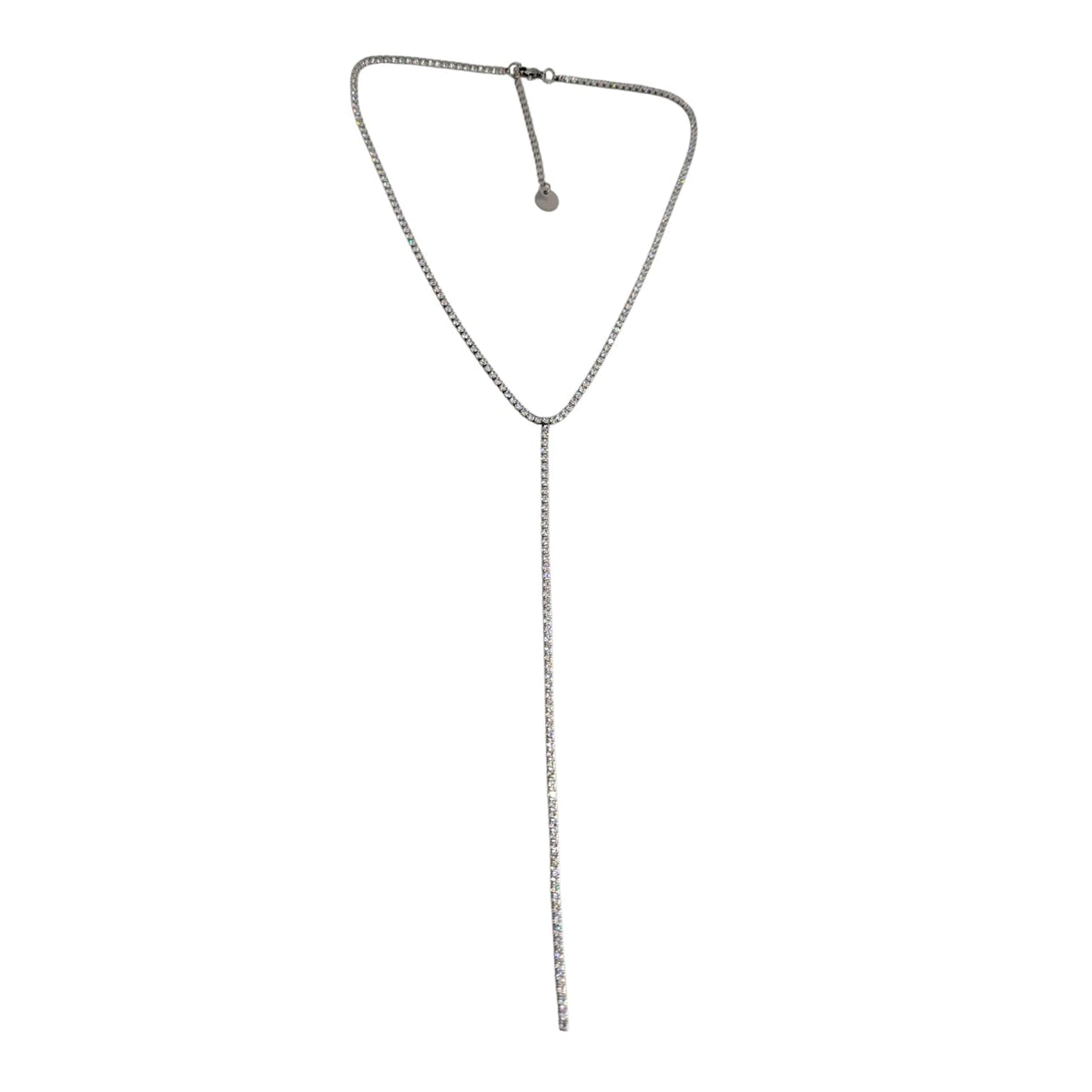 Habibi Jewels Collana Tennis da Donna in Acciaio Tempestata di Brillantini Modello a Y Ideale per Occasioni Speciali Idea Regalo Ragazza Compleanno Festa della Mamma Natale