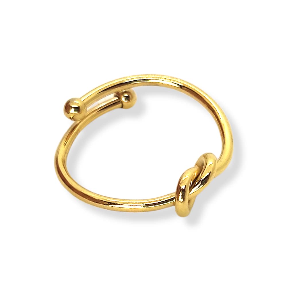 Anello con Nodo D'amore Color Oro Giallo