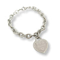 Bracciale da donna in Acciaio con Cuore Scritta Frase TVB MAMMA con Zirconi Catena a Maglia Larga Braccialetto Ti Voglio Bene Compleanno Laurea Onomastico Festa della Mamma Festa della Donna