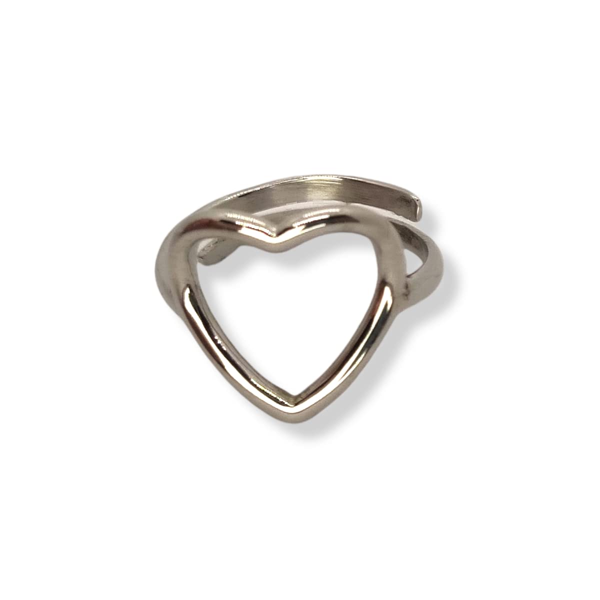 Habibi Jewels Anello da Donna in Acciaio a forma di Cuore Regolabile Ring for Woman Idea Regalo Festa della mamma Festa della donna compleanno Natale
