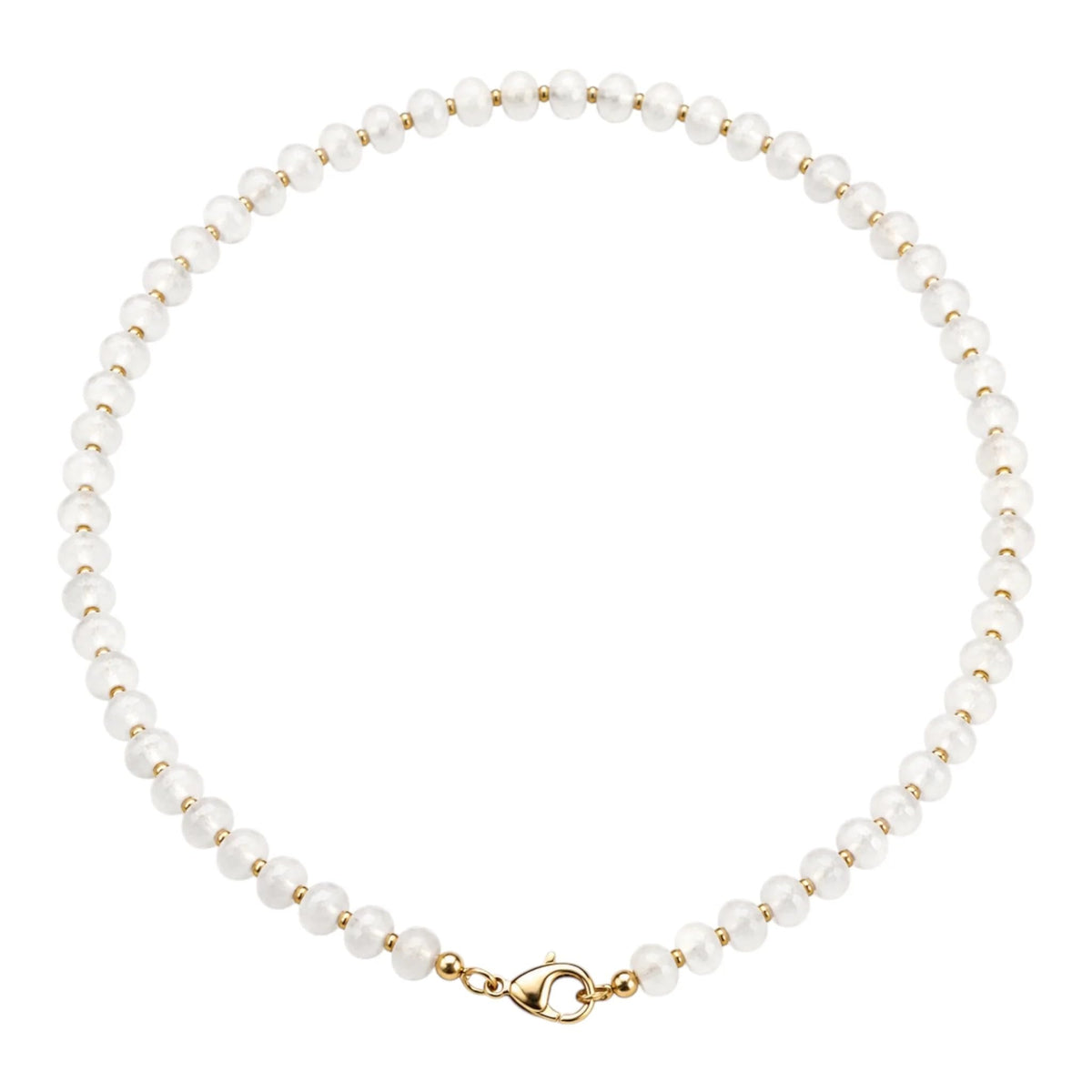 Habibi Jewels Collana in Acciaio Gold con Perline Elementi in Acciaio Chiusura a Moschettone Design Classico Elegante Idea Regalo Donna Compleanno Anniversario