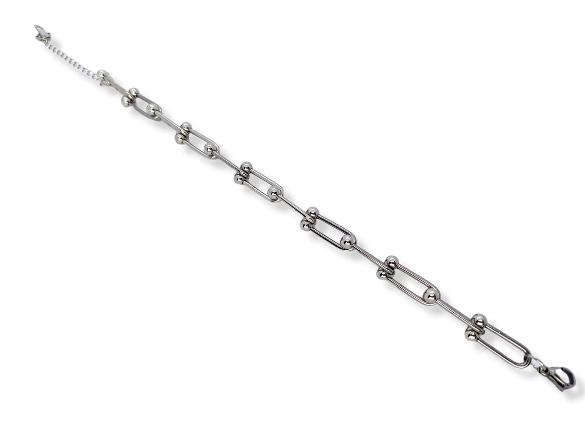 Habibi Jewels Bracciale Catena Donna Uomo in Acciaio Modello Semirigido Bracelet for Man Festa del Papà Natale Laurea Idea Regalo Lucidissimo Compleanno