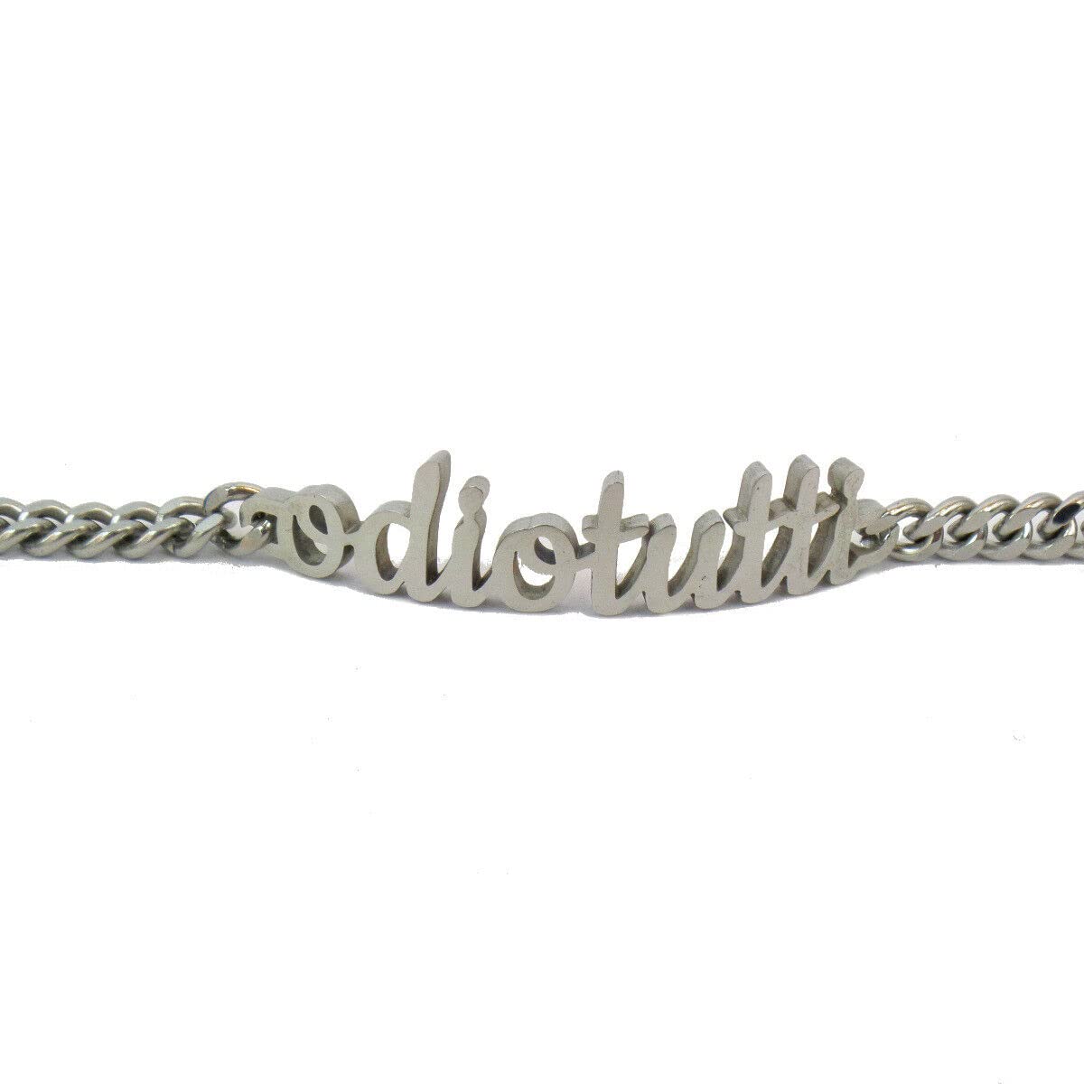 Habibi Jewels Bracciale in Acciaio da Donna con scritta ODIO TUTTI a Maglia Larga Braccialetto Chiusura Moschettone Compleanno Laurea Onomastico Festa della Mamma
