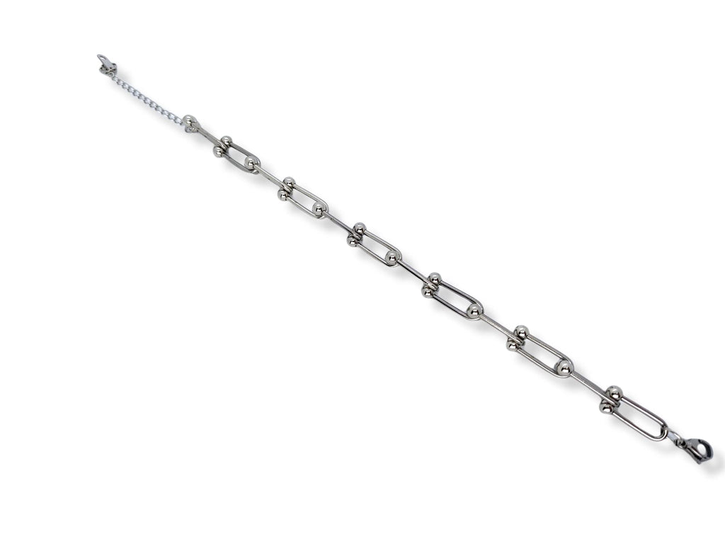 Habibi Jewels Bracciale Catena Donna Uomo in Acciaio Modello Semirigido Bracelet for Man Festa del Papà Natale Laurea Idea Regalo Lucidissimo Compleanno