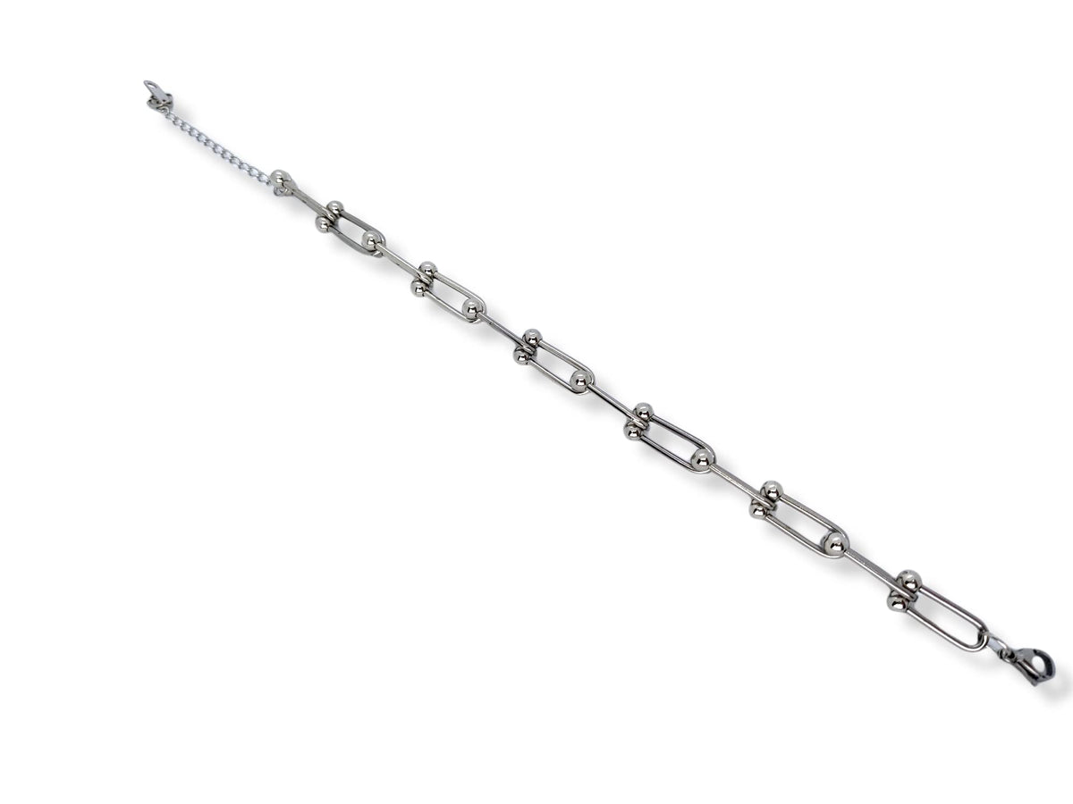 Habibi Jewels Bracciale Catena Donna Uomo in Acciaio Modello Semirigido Bracelet for Man Festa del Papà Natale Laurea Idea Regalo Lucidissimo Compleanno