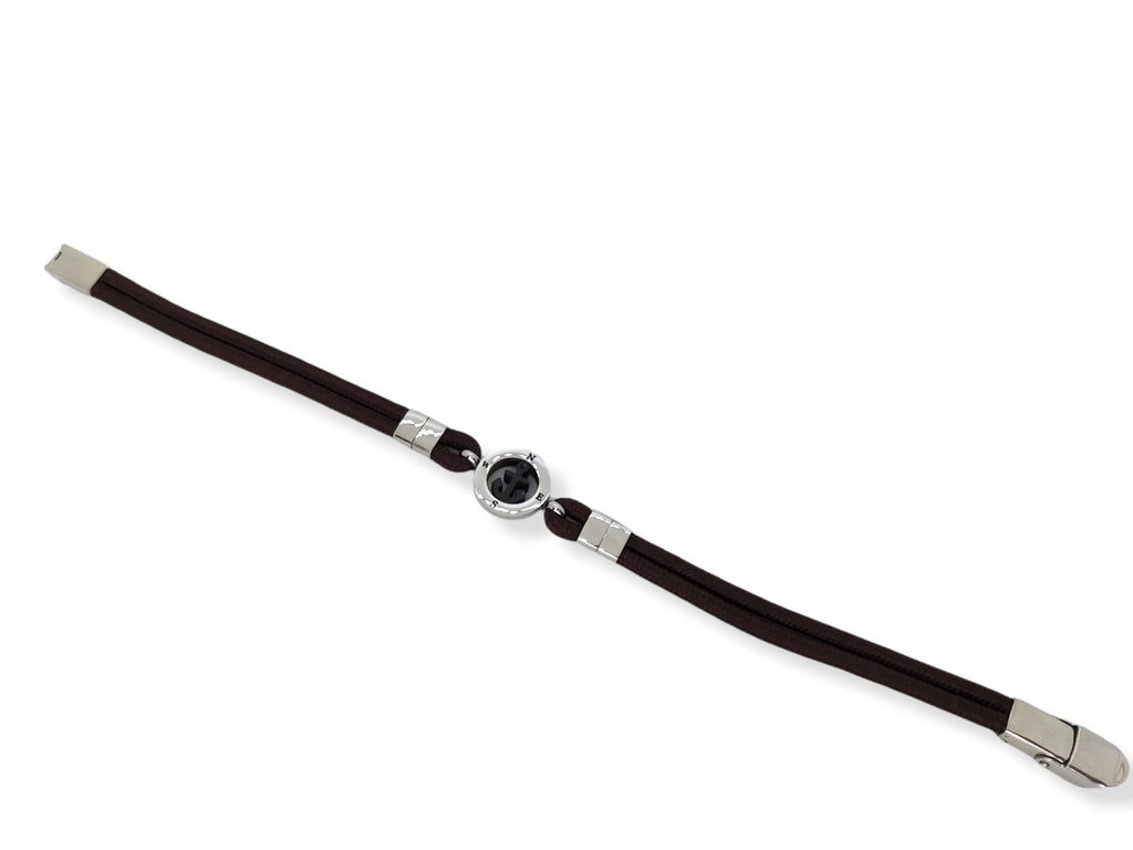 Habibi Jewels Bracciale Ancora Uomo in Acciaio e Cordino Marrone Nera Chiusura ad Incastro Braccialetto Navy Idea Regalo Festa del Papà Compleanno Laurea