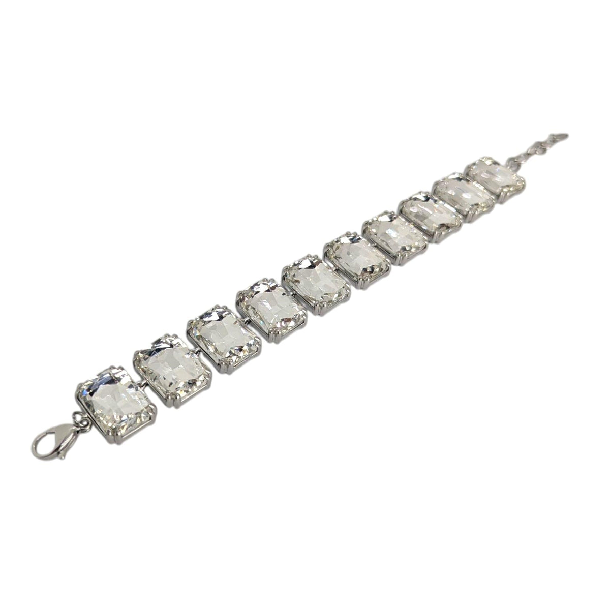 Habibi Jewels Bracciale da Donna in Acciaio Silver con Cristalli Taglio Cubico Ideale per ogni Occasione Idea Regalo Ragazza Compleanno Festa della Mamma Natale