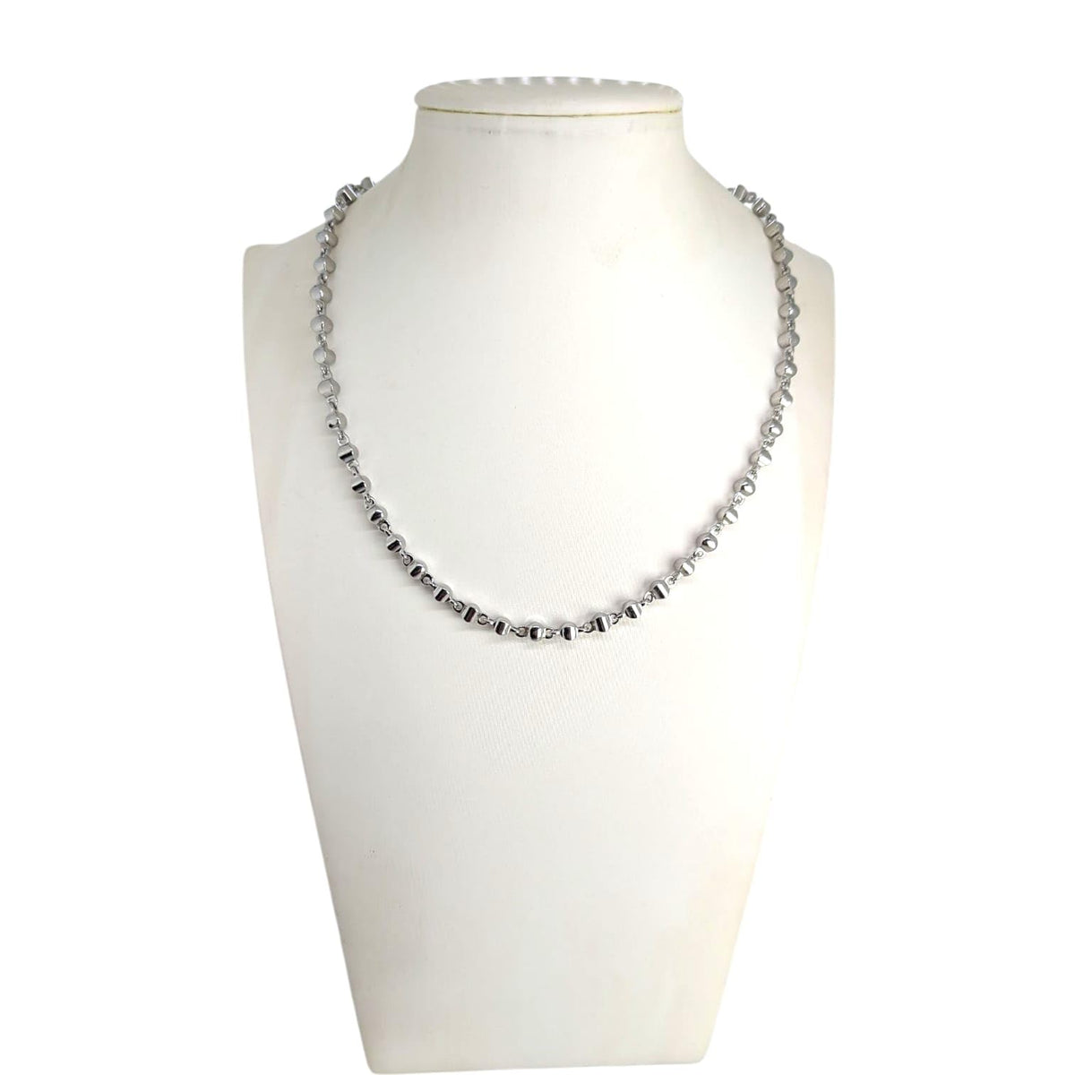 Habibi Jewels Collana da Donna in Acciaio Modello Catena con Sfere Schiacciate Ideale per Occasioni Speciali Idea Regalo Ragazza Compleanno Festa della Mamma Natale