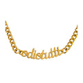 Habibi Jewels Collana in Acciaio da Donna con scritta ODIO TUTTI Gold a Maglia Larga Collanina Idea Regalo Compleanno Laurea Onomastico Festa della Mamma