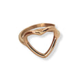 Habibi Jewels Anello da Donna in Acciaio a forma di Cuore Color Rosa Rosé Regolabile Idea Regalo Festa della mamma Festa della donna compleanno