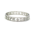 Habibi Jewels Bracciale Carpe Diem Frase Donna Acciaio Modello Rigido con Scritta e Zirconi Bianchi Braccialetto Bracciale Cogli l'attimo Chiusura a Manetta Idea Regalo