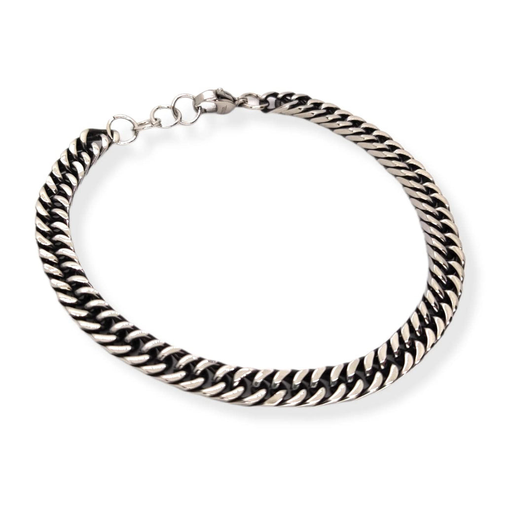 Habibi Jewels Bracciale Catena Moto da Uomo in Acciaio Modello 6 mm Braccialetto Idea Regalo Festa del Papà Compleanno Laurea