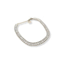 Habibi Jewels Bracciale Tennis donna in acciaio bianco regolabile chiusura a moschettone bracelet for woman Idea Regalo