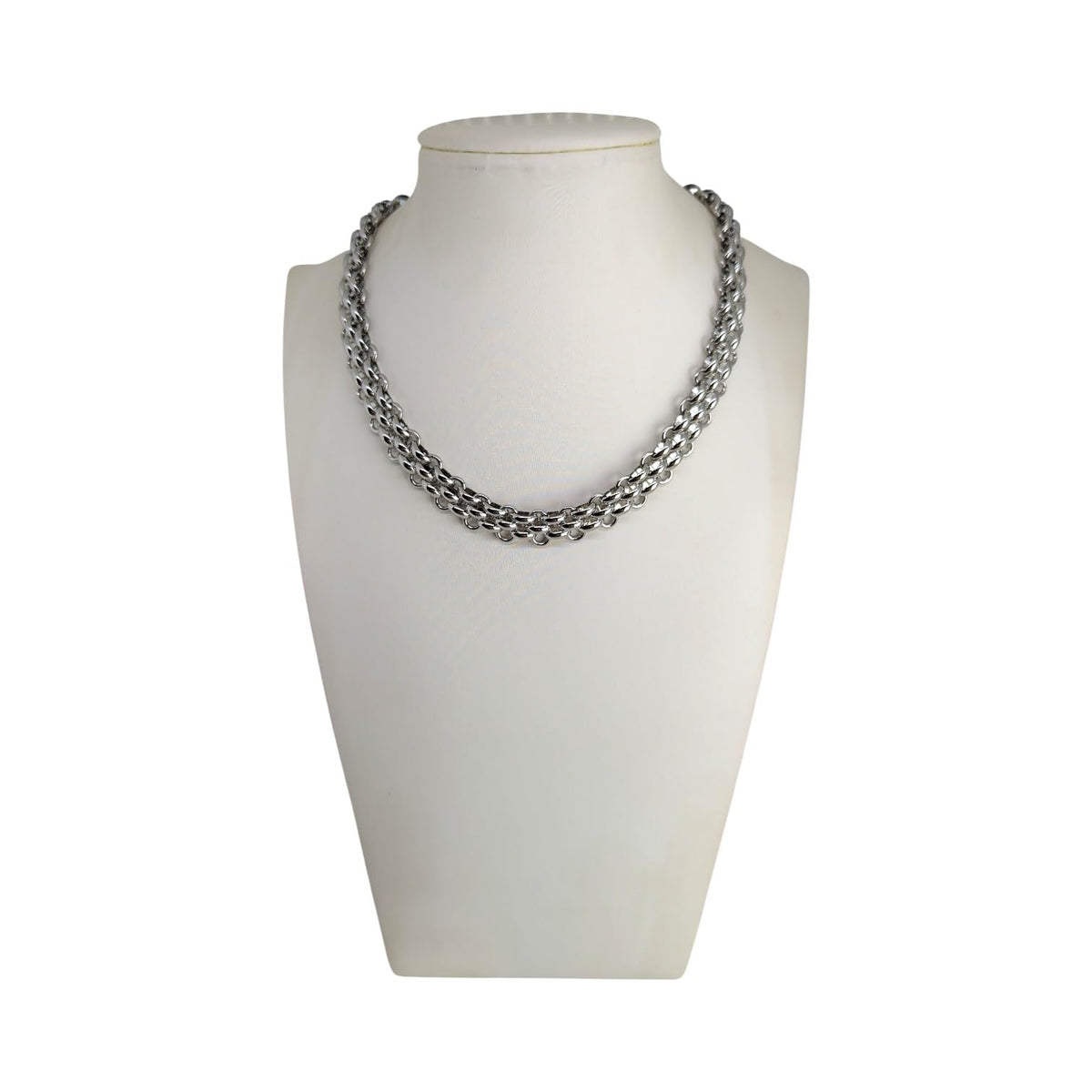 Habibi Jewels Collana da Donna in Acciaio Silver Modello Catena Intrecciata Regolabile Ideale per Occasioni Speciali Idea Regalo Ragazza Compleanno Festa della Mamma Natale