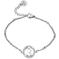 Habibi Jewels Bracciale in Acciaio con Lettera G con Brillantini