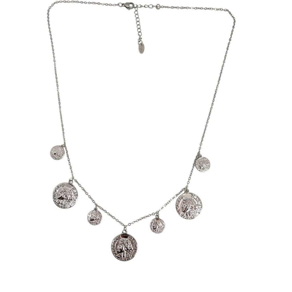 Habibi Jewels Collana da Donna in Acciaio Silver con Monete Portafortuna Ideale per Occasioni Speciali Idea Regalo Ragazza Compleanno Festa della Mamma Natale