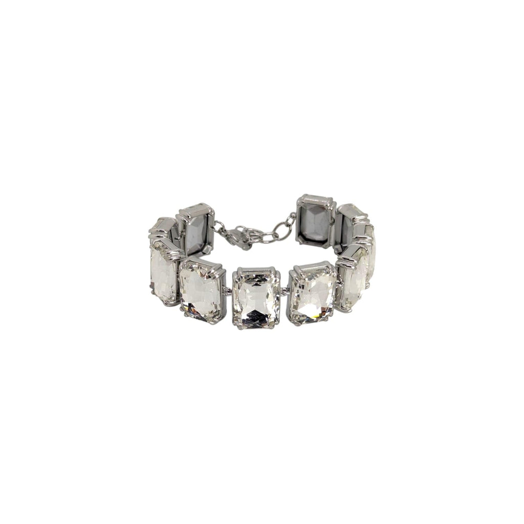 Habibi Jewels Bracciale da Donna in Acciaio Silver con Cristalli Taglio Cubico Ideale per ogni Occasione Idea Regalo Ragazza Compleanno Festa della Mamma Natale