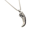Habibi Jewels Collana in Acciaio con Ciondolo Dente di Lupo Celtico Vichingo Uomo Catena Maglia Veneziana Chiusura a Moschettone Idea Regalo Festa del Papà Compleanno Laurea