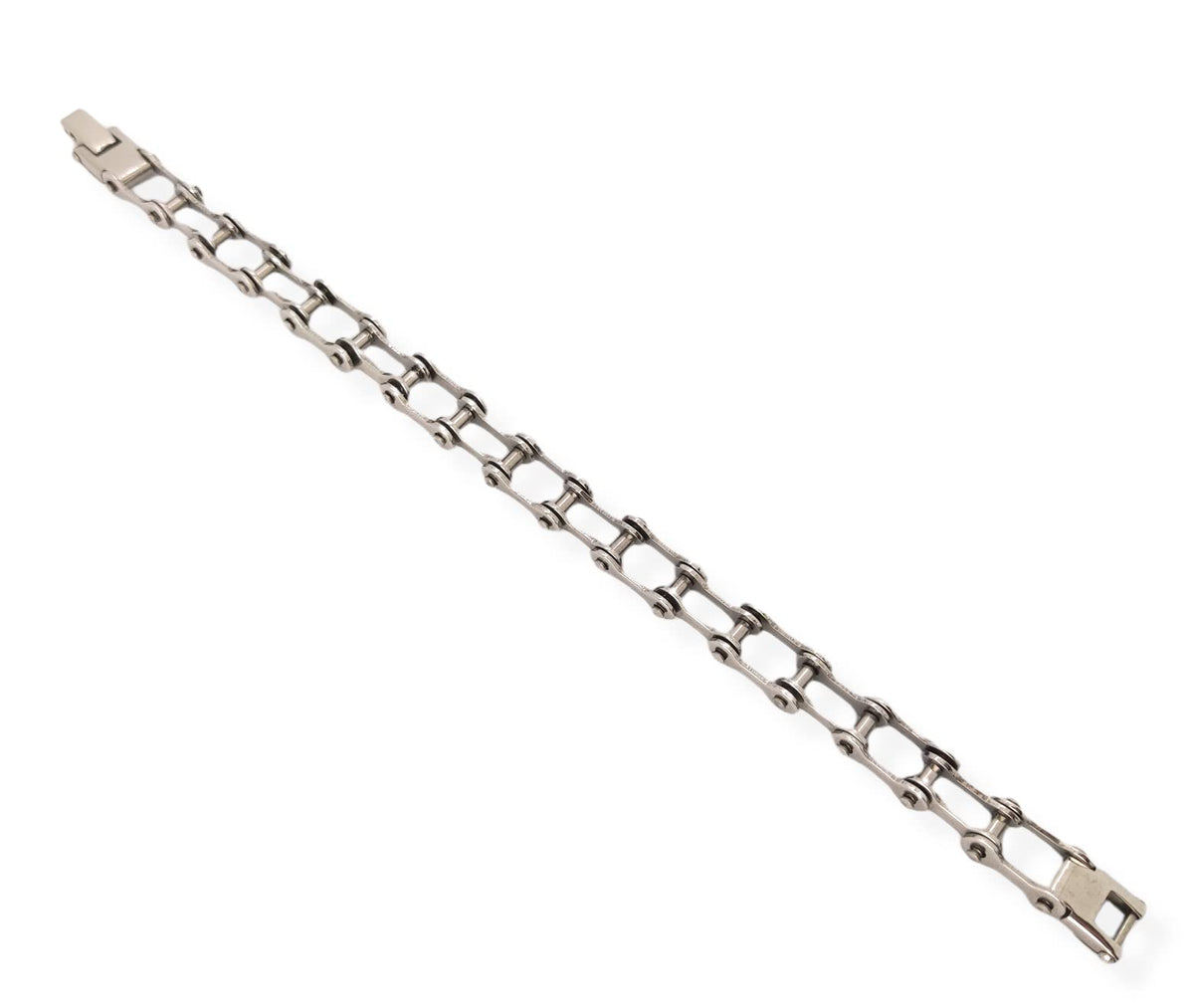 Habibi Jewels Bracciale Catena Moto da Uomo in Acciaio Modello Maglia Braccialetto Idea Regalo Festa del Papà Compleanno Laurea