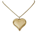 Habibi Jewels Collana Cuore Bombato in Acciaio Gold Dorato con Collana Torchon Intrecciata per Donna Elegante e Moderna Festa della Mamma Compleanno Idea Regalo