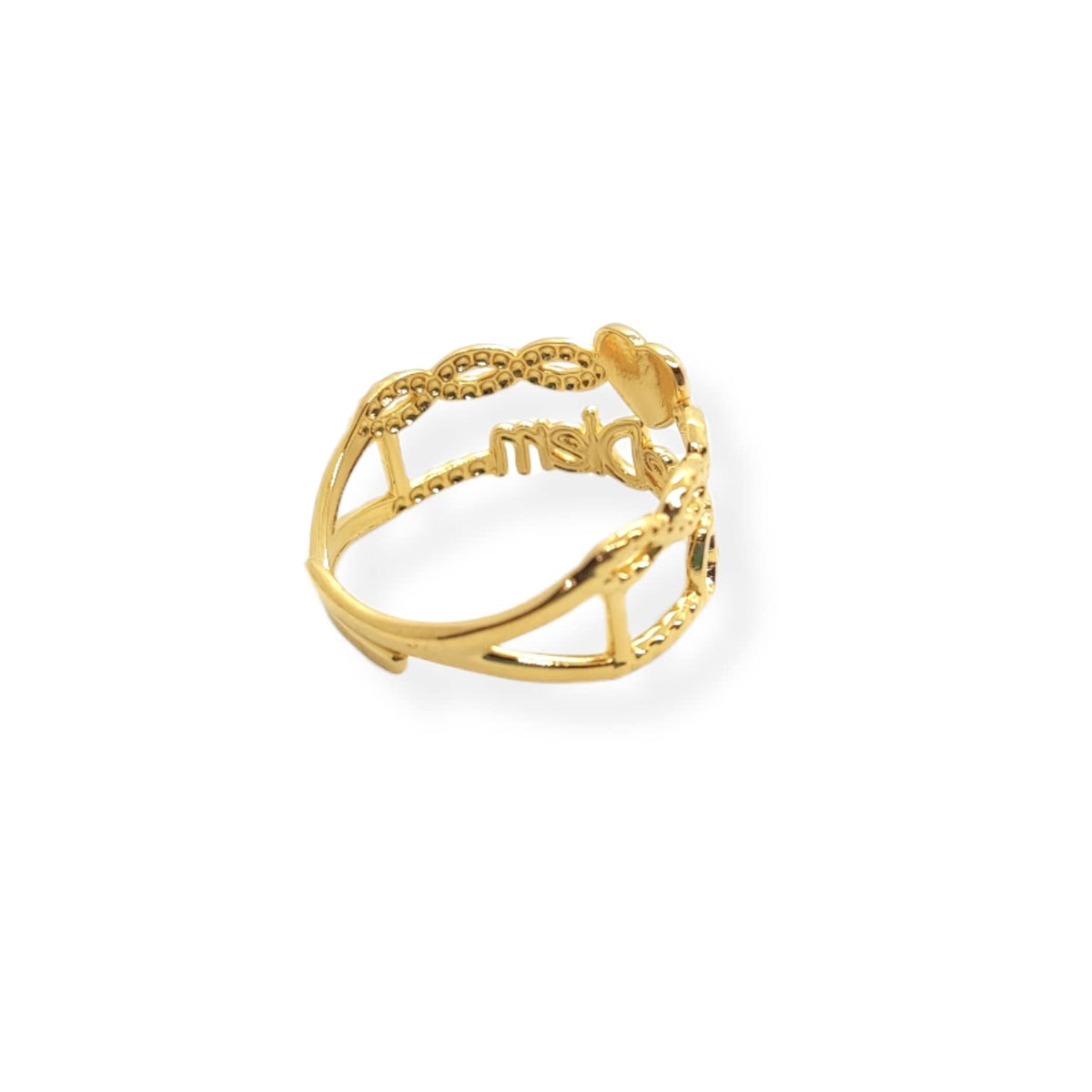 Habibi Jewels Anello da Donna in Acciaio Con Scritta Carpe Diem Color Oro Giallo Gold Regolabile Ring for Woman Idea Regalo Festa della donna compleanno Natale