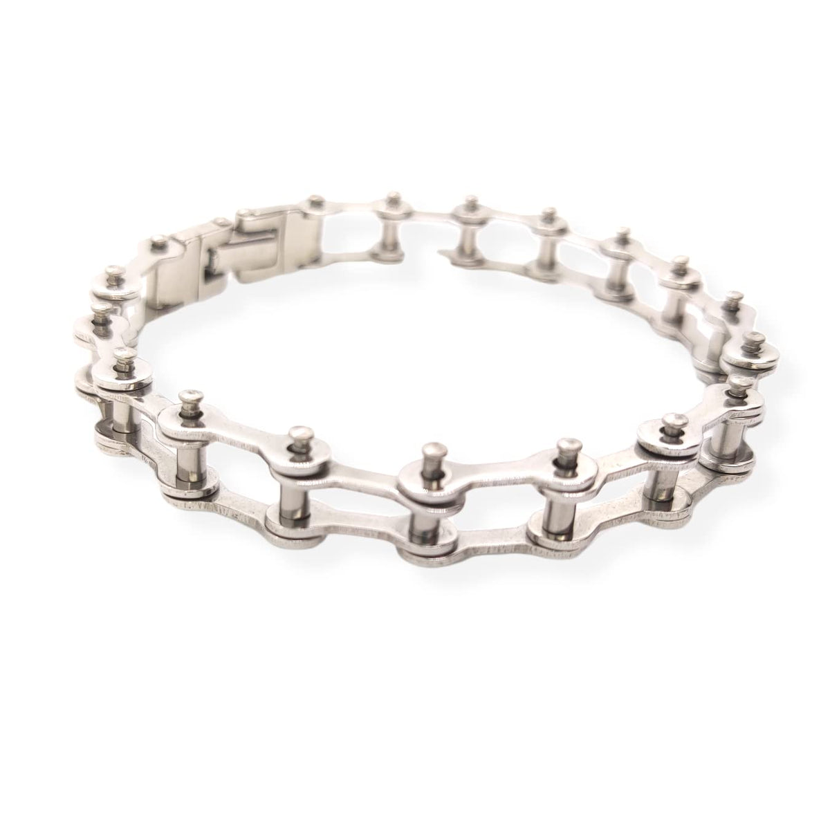 Habibi Jewels Bracciale Catena Moto da Uomo in Acciaio Modello Maglia Braccialetto Idea Regalo Festa del Papà Compleanno Laurea