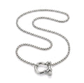 Habibi Jewels Collana in Acciaio Silver Argentato Maglia Veneziana con Chiusura a Gancio Grillo con Vite Resistente Idea Regalo