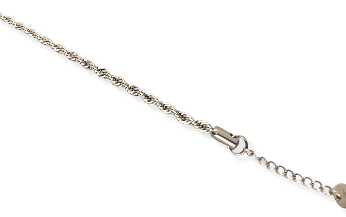 Habibi Jewels Bracciale Uomo Donna Acciaio Modello Catena Corda Intrecciata Torcion 6 mm Braccialetto Idea Regalo Festa del Papà Compleanno Laurea